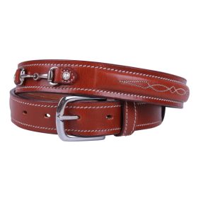 Belt QHP Ricki leather 85 cm brown