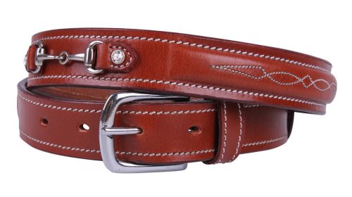 Belt QHP Ricki leather 85 cm brown