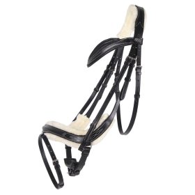 Kantár QHP Ontario szőrmés cob fekete  