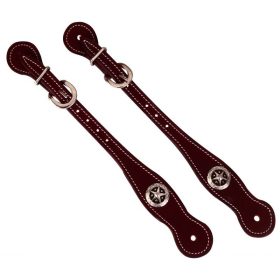 Spur straps Sheriff western leather brown