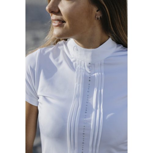 Competition polo shirt women S white ET Dorla