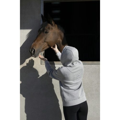 Sweater women's M hooded cherry red ET Courtney