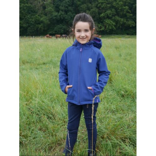 Softshell jacket Equithéme Amandine kids' 6 years blue