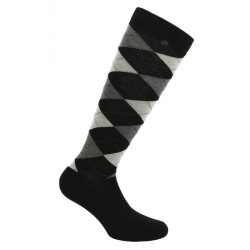 Socks Argyle ET 35-38 black/ecru