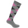 Socks Argyle ET 35-38 grey/pink/black