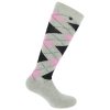 Socks Argyle ET 35-38 light grey/pink