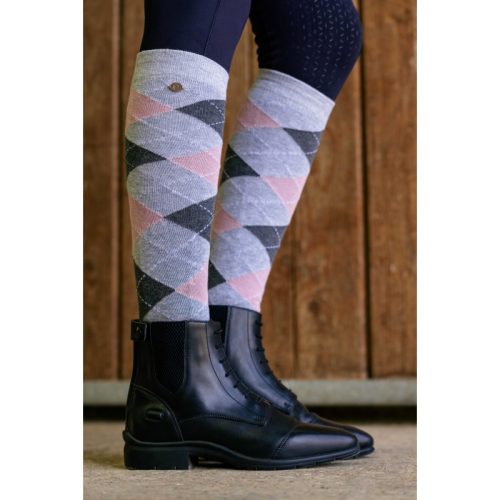 Lovaglózokni 39/41 v.szürke/pink ET Argyle