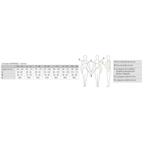 Gerincvédő Komperdell unisex L fekete/sárga