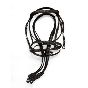 Kantár fonott + gurtnis szár seti fekete