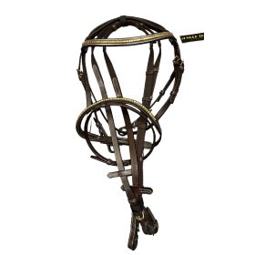 Kantár fémdísz+szár cob s.barna