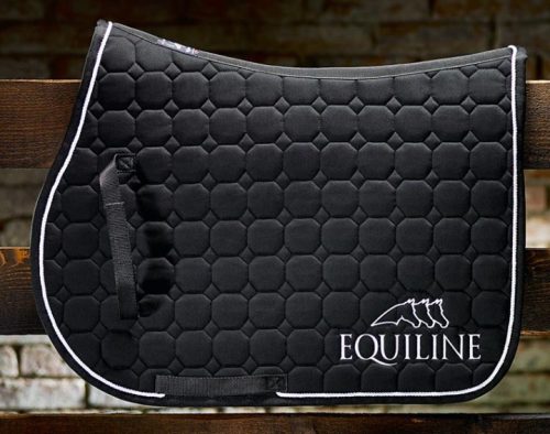 Saddle pad Equiline Octagon Outline full black