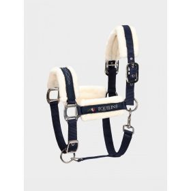 Halter Equiline Tom with lambskin cob navy blue