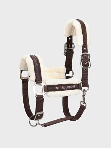 Halter Equiline Tom with lambskin full brown