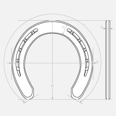 Horseshoe Mustad Libero toe clip front 0