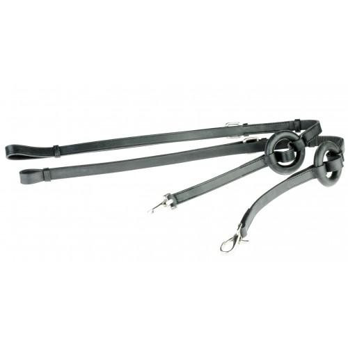 Round rubber training aid leather pony dark brown