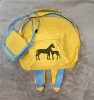 Backpack + wallet children yellow