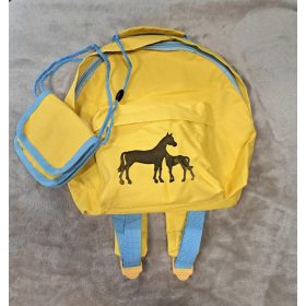 Backpack + wallet children yellow